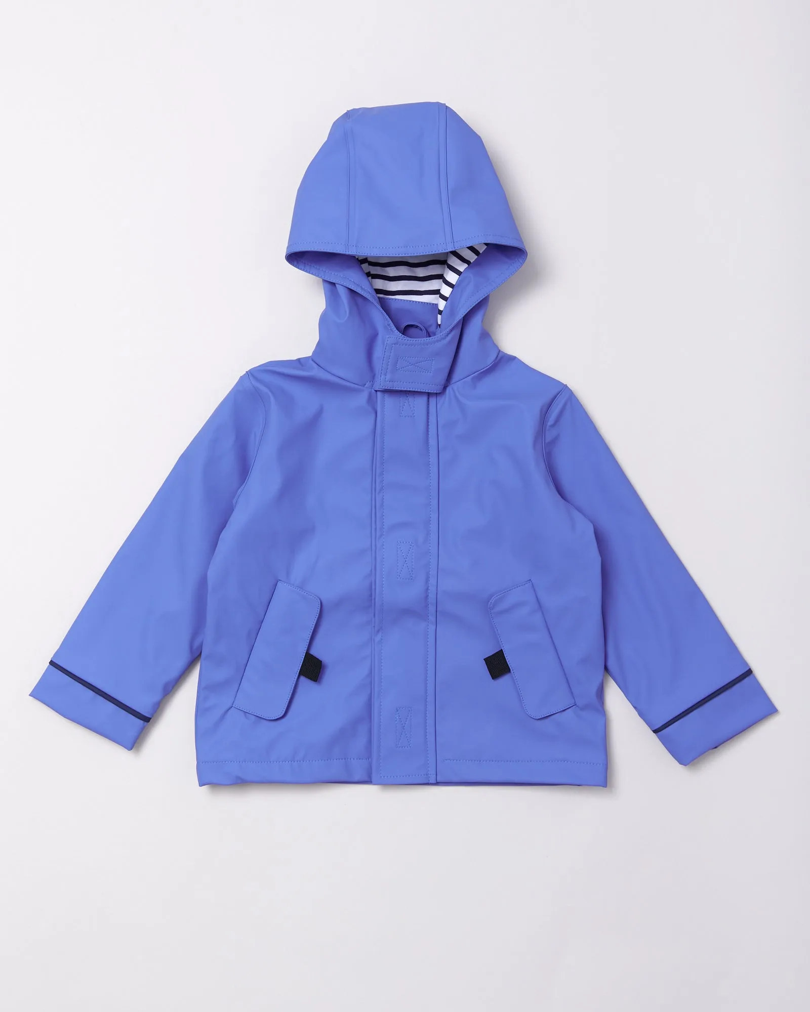 Rainkoat - Stripy Sailor Jacket Ocean Blue