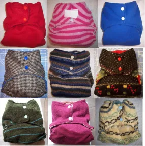 Set of 10 MamaBear BabyWear One Size Wool Diaper Covers