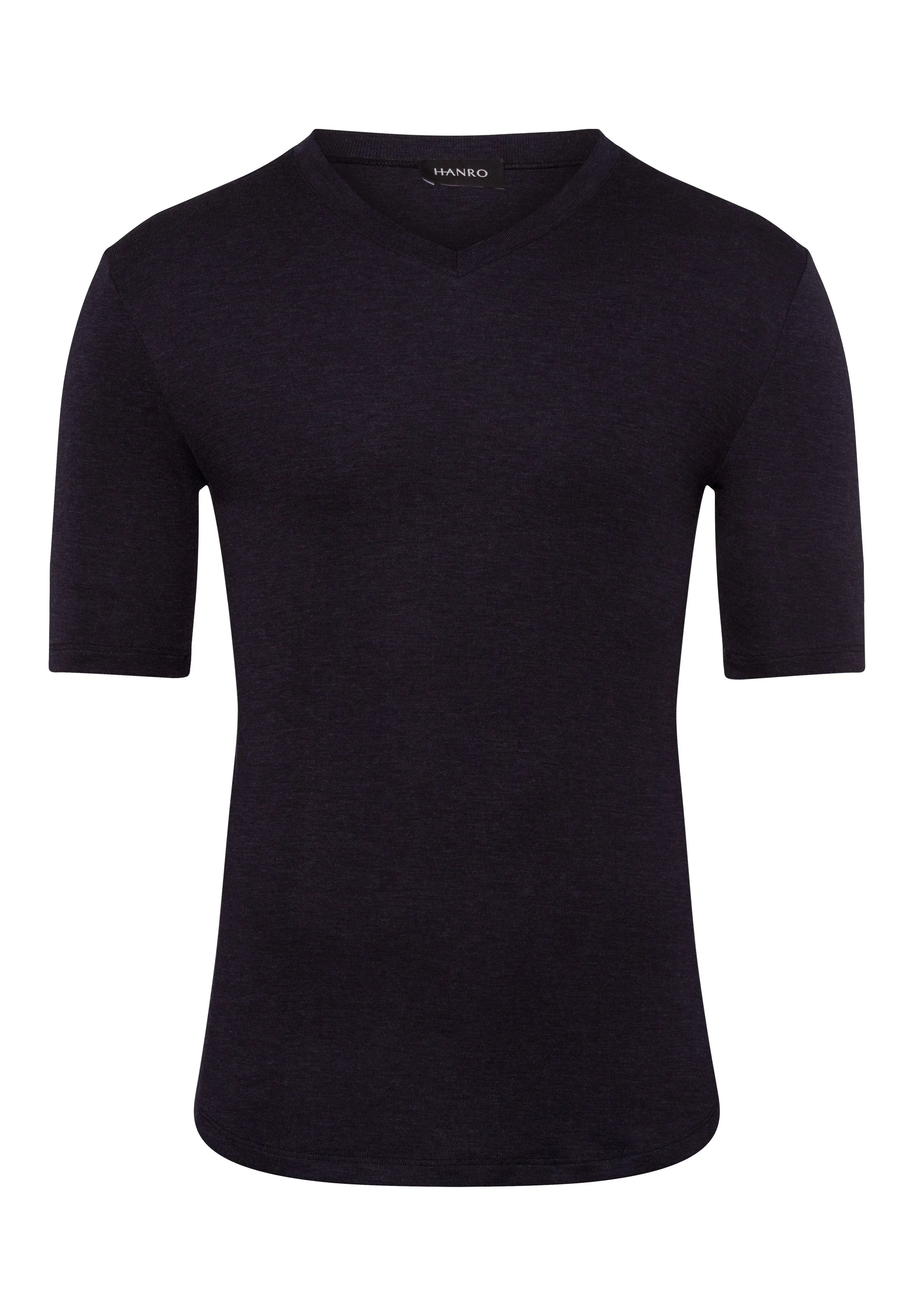 Silk/Cashmere V-Neck Fitted T-Shirt | Black 73152-019