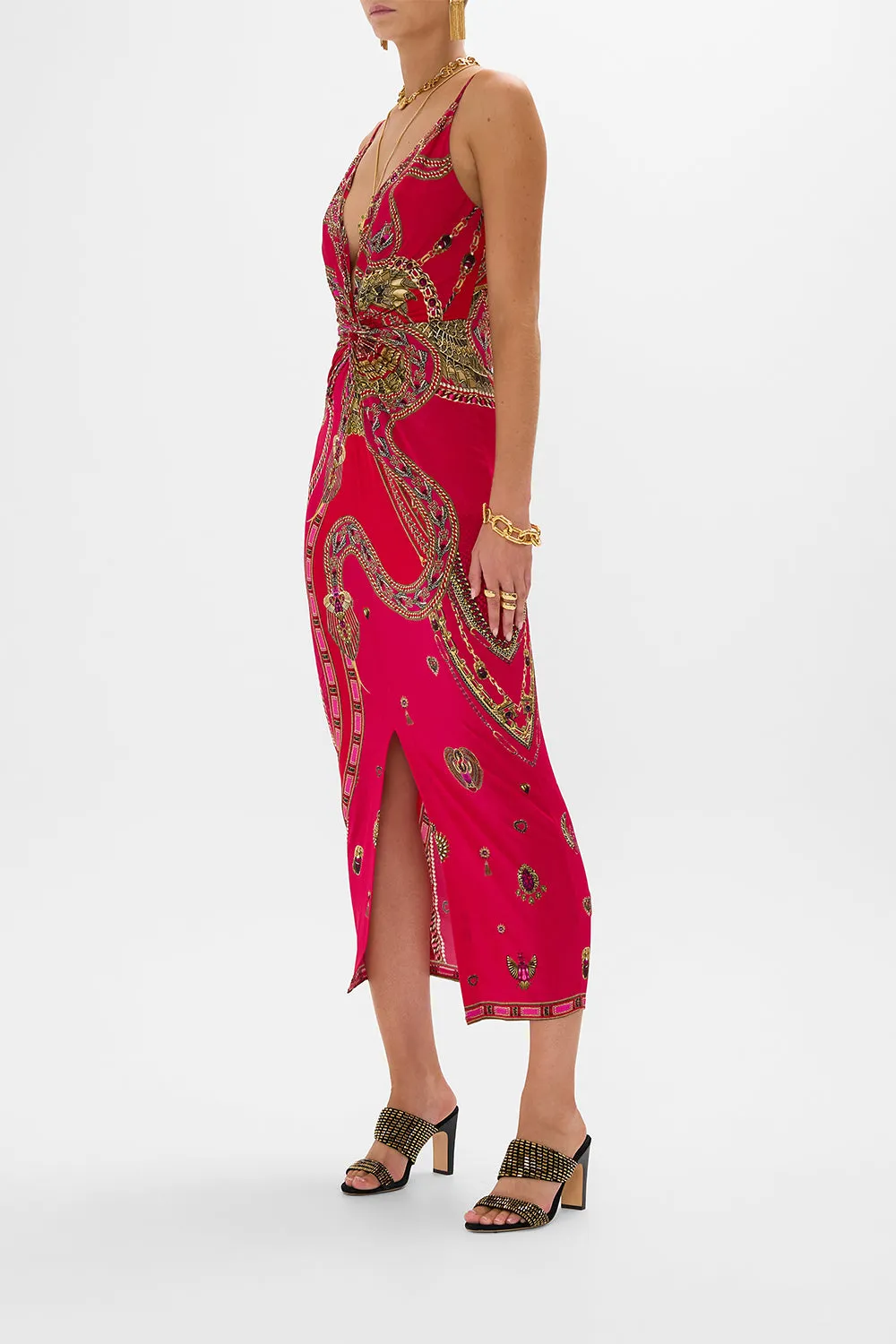 STRAPPY DRESS WITH TWIST FRONT KISSED BY A COBRA