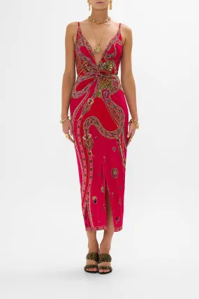 STRAPPY DRESS WITH TWIST FRONT KISSED BY A COBRA