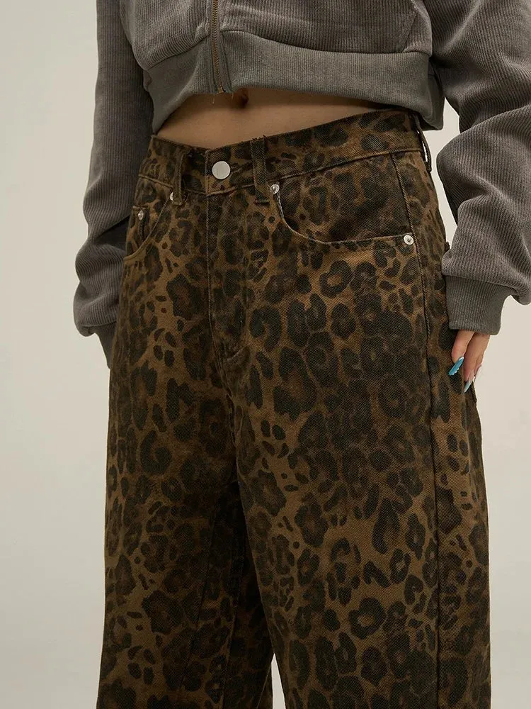 Streetwear Vintage Wide Leg Straight Denim Y2K Slouchy Pants