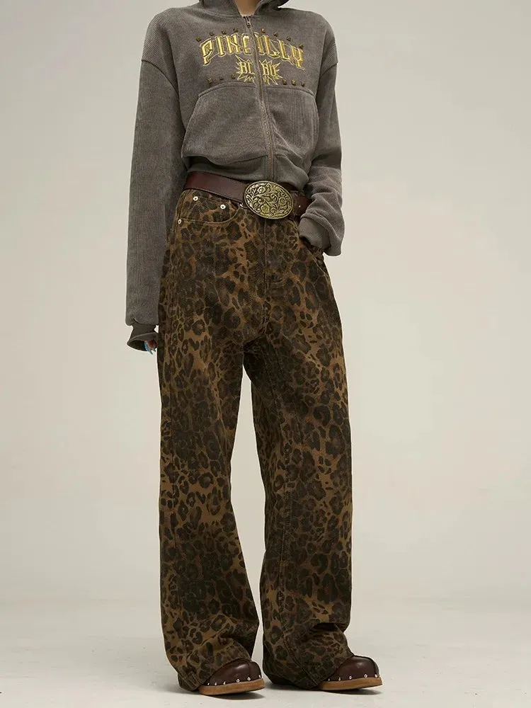 Streetwear Vintage Wide Leg Straight Denim Y2K Slouchy Pants