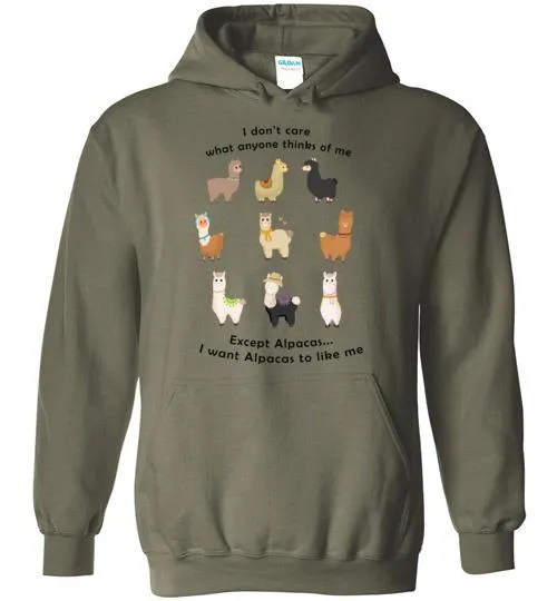 t-shirt: I Want Alpacas to Like Me Gildan Heavy Blend Hoodie