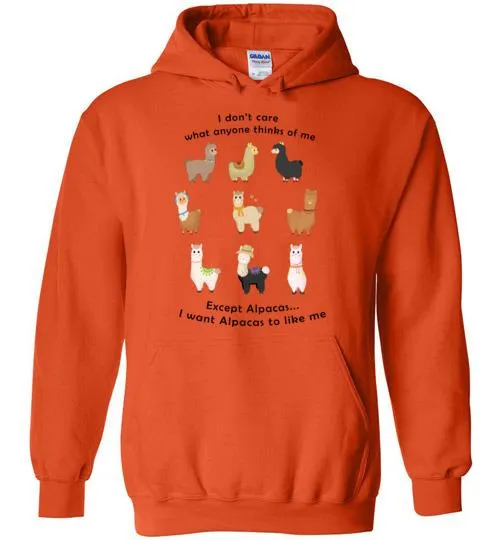 t-shirt: I Want Alpacas to Like Me Gildan Heavy Blend Hoodie