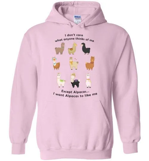 t-shirt: I Want Alpacas to Like Me Gildan Heavy Blend Hoodie