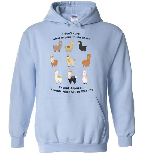 t-shirt: I Want Alpacas to Like Me Gildan Heavy Blend Hoodie