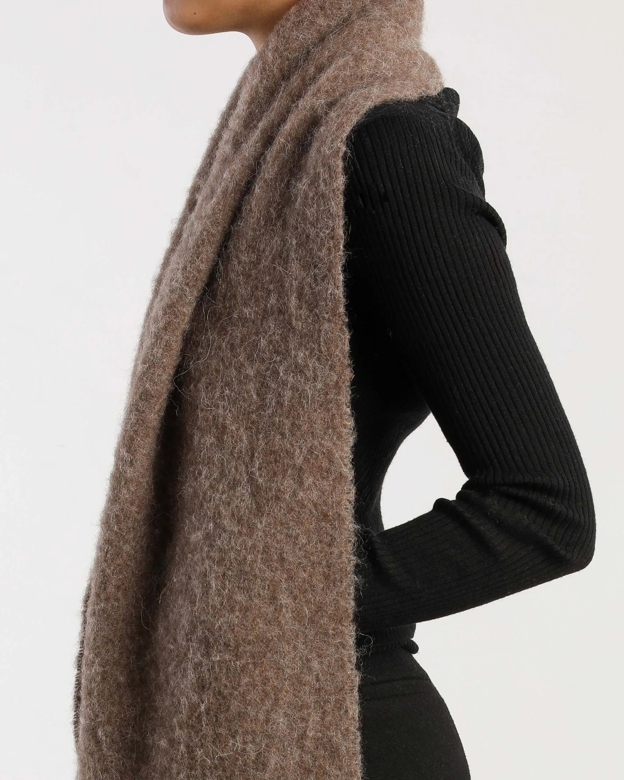 Tabata Alpaca Scarf, Mocha