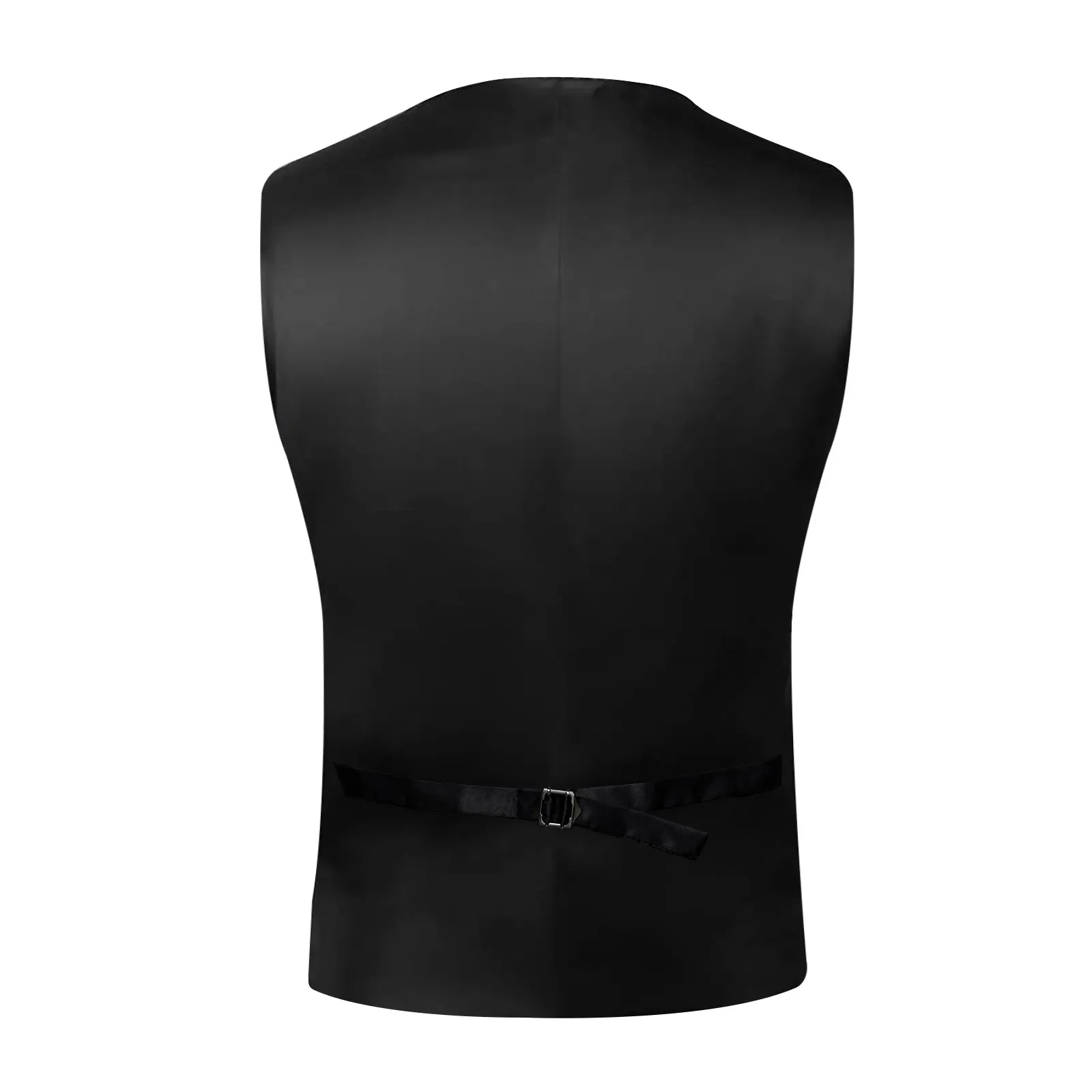 Ties2you Men's Vest Black Turquoise Paisley Jacquard Silk Vest Hanky Cufflinks Tie Set Waistcoat Suit Set