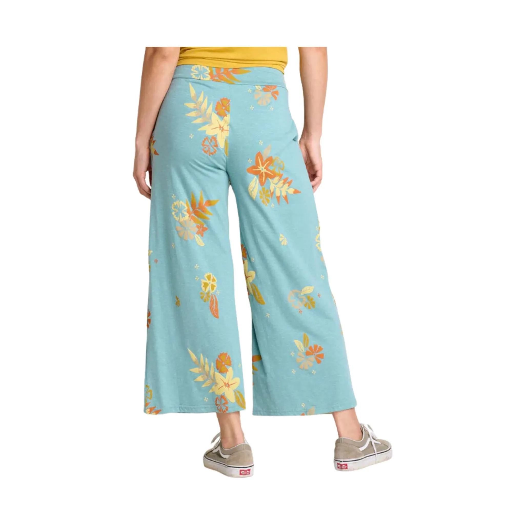 Toad & Co Women's Chaka Wide Leg Pant - Mineral Lg Floral Print - ONLINE STORE CREDIT/EXCHANGE ONLY