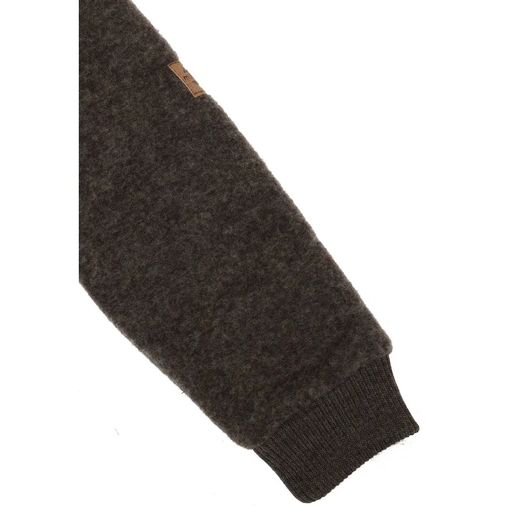 Toddler Wool Jacket - Dark Brown Melange