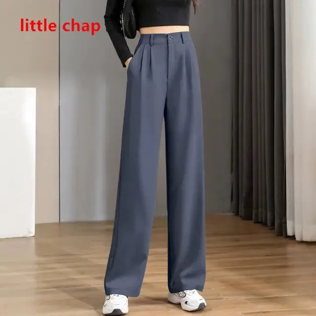 Women Chic Office Wear Straight Pants