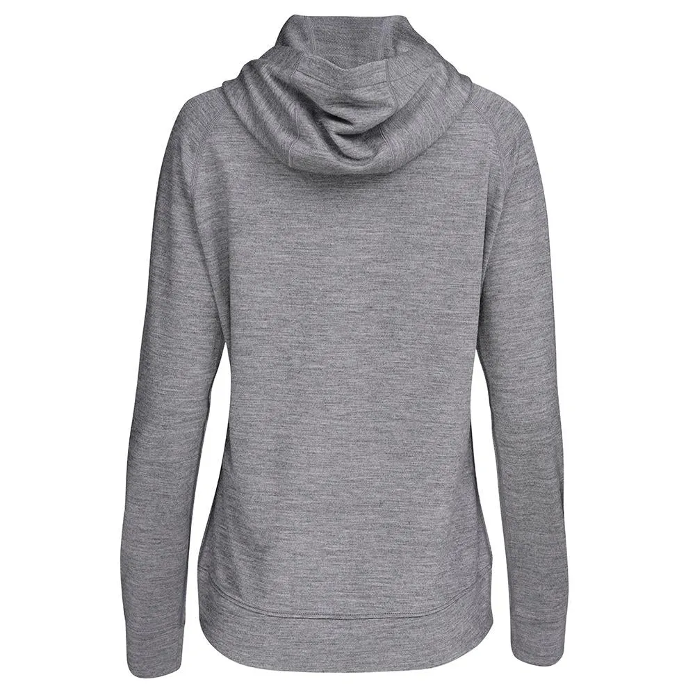 Womens Merino 260 Lounge Hoodie (Charcoal/Orange)