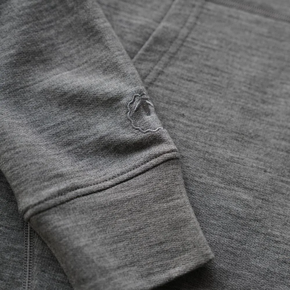 Womens Merino 260 Lounge Hoodie (Charcoal/Orange)