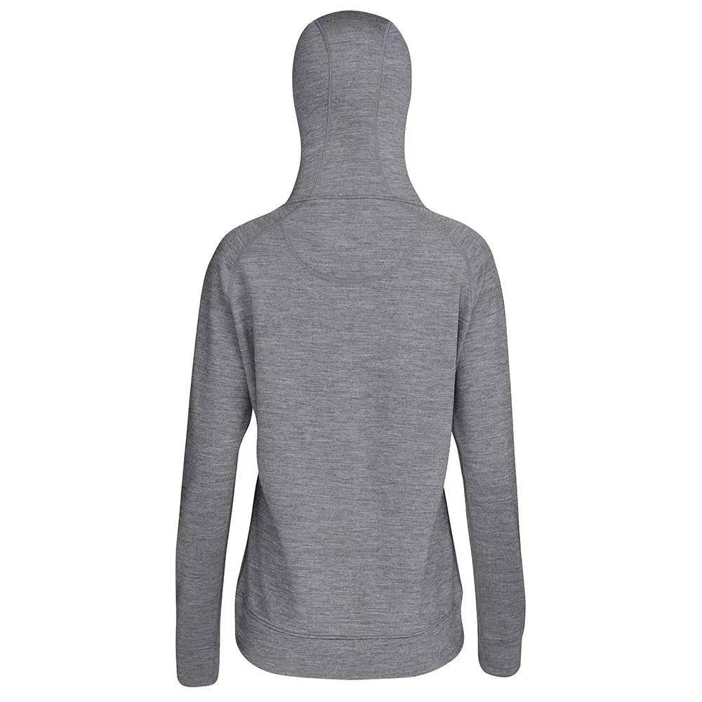 Womens Merino 260 Lounge Hoodie (Charcoal/Orange)